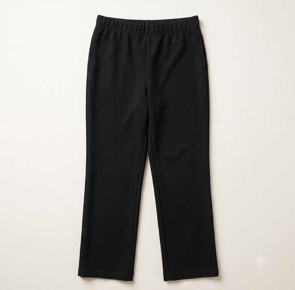 IC Collection Women's L Minimalist Artsy Lagenlook Quiet Luxury Wide Leg Pants